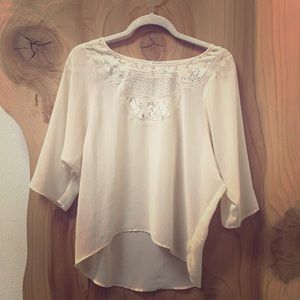 Pins and Needles Size S cream blouse